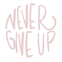 Never Give Up Hand Drawn Sticker