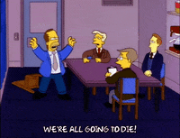 Scared Season 3 GIF by The Simpsons