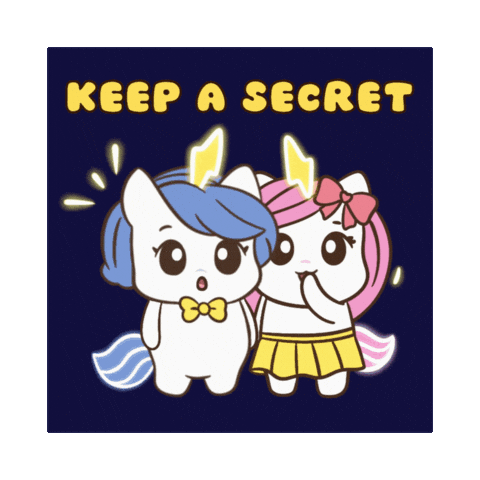 Tell You Something Hush Sticker by Brave Unicorn
