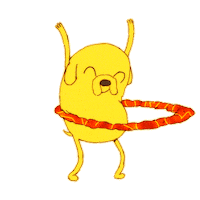 adventure time hula hoop STICKER