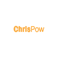 chrispowdesign logo chris pow cp Sticker