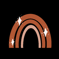 Sabsfolio rainbow flowers hearts boho GIF