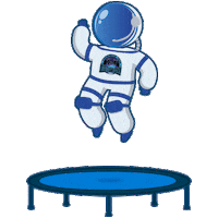 Gravityspace jump astronaute gravityspace trampolineparc Sticker