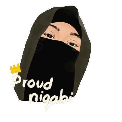 art_by_thoraya giphyupload hijabi thorayadraws niqabi Sticker
