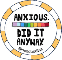 ocddoodles anxiety anxious erp ocd Sticker