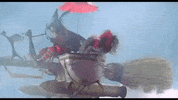 Flying Broom Stick GIF by MANGOTEETH