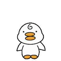 eesujinn run duck 동물 오리 Sticker