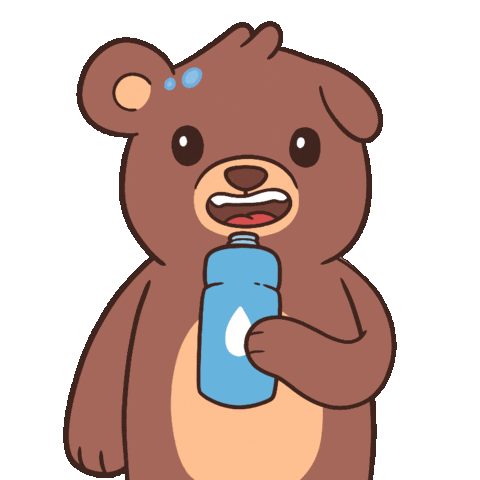 Teddy Bear Drinking Sticker by BEARISH