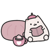 Cat Studying Sticker