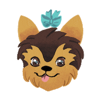 Cute Dog Yorkie Sticker