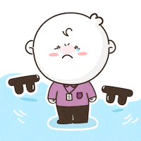 mpm_kr sad wave tears 캐릭터 Sticker