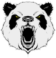 angry panda Sticker by RUNDAMENTAL