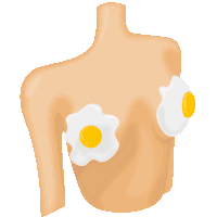 fried eggs feminist Sticker