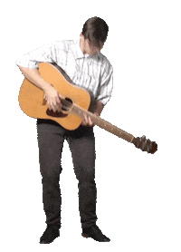 thebullseyes rock guitar nerd geek Sticker