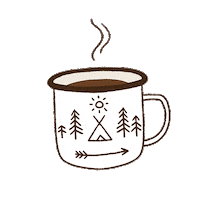 Coffee Camping Sticker