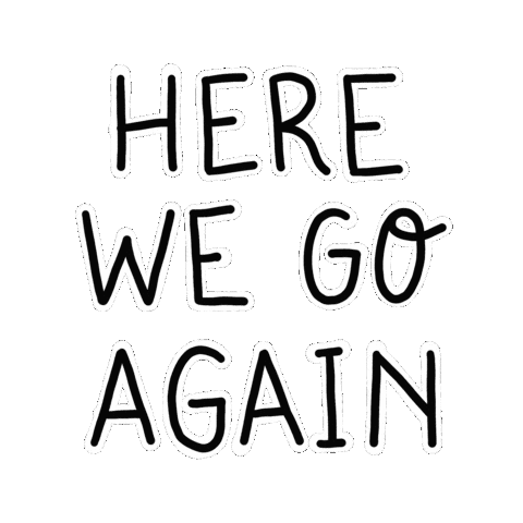 Here We Go Again Oops Sticker by Raf Sinopoli