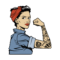 burnhardgrills female empowerment womensday strong woman Sticker