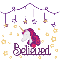 Star Unicorn Sticker by Believed Fashion Brand