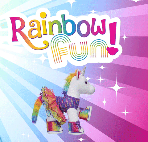 rainbow unicorn GIF by Build-A-Bear Workshop
