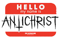 My Name Hello Sticker by Deadnoir Apparel