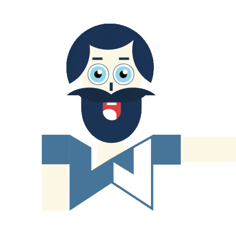 Man Hipster Sticker by INTERWEAVE