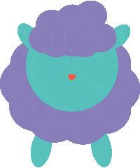 Easter Sheep Sticker by Folksy