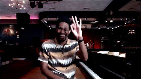 Jon Batiste Ok GIF by The Late Show With Stephen Colbert