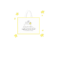 Tugboatandthebird thank you shopping thankyou shoppingbag Sticker