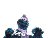 Cookie Monster Christmas Sticker by Sesame Street