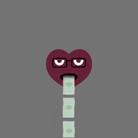 Aurelien_Vervaeke money pasta coeur bill GIF