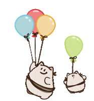Balloon Floating Sticker by BeKyoot