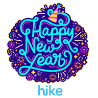new year party Sticker by Hike Messenger