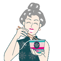 guitaomama mama 桂桃嬤 guitaomama 吃麵 Sticker