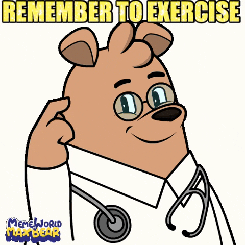 Exercise Doctor Advice GIF by Meme World of Max Bear