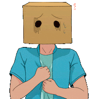 Boxhead Oops Sticker by ZenMarket