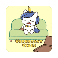 Tired Wednesday Sticker by Brave Unicorn