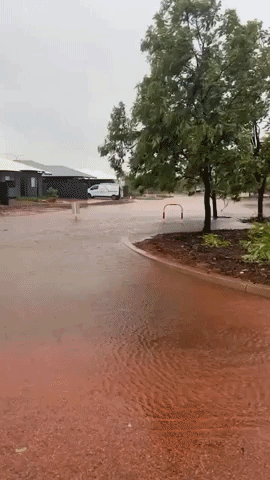 Heavy Rain Causes Flash Flooding in Western Australia