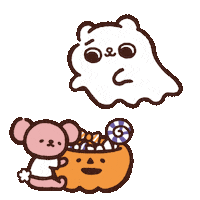 Halloween Love Sticker by SONGSONGMEOW