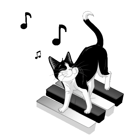 purinaoesterreich giphyupload happy music cat Sticker
