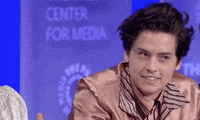 Nervous Cole Sprouse GIF by The Paley Center for Media