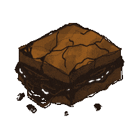 Fudgybro_ food chocolate dessert jakarta Sticker