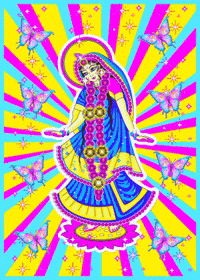 GundicaArt colorful goddess holi sweet love GIF