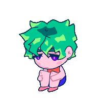 polygonalmind chibi rolling polygonal mind vipeio Sticker