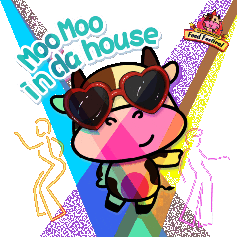 Happy Party Sticker by NMooMoo