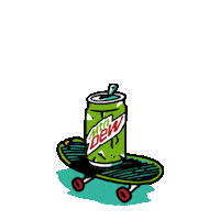 Mountain Dew Kickflip Sticker by Dew Tour