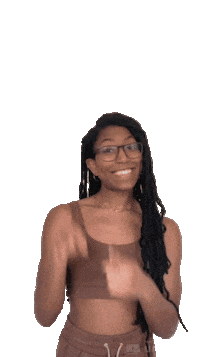clickmavenmedia woman pointing black woman pointing up Sticker