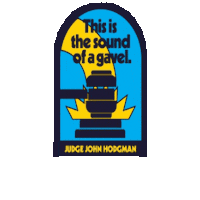 judgejohnhodgman judge gavel maximum fun maximumfun Sticker
