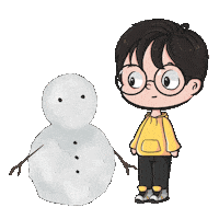 Sad Snow Sticker