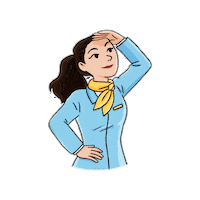 azafatahipoxica crew avion vuelo cabin crew Sticker