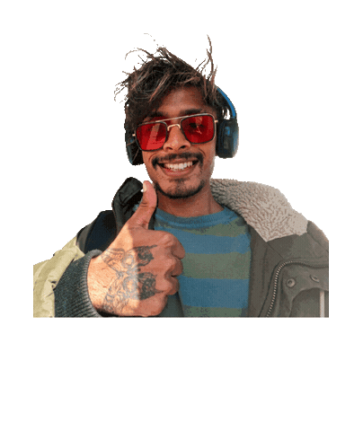 Road Trip Thumbs Up Sticker by NikhiL Keolan Gounden